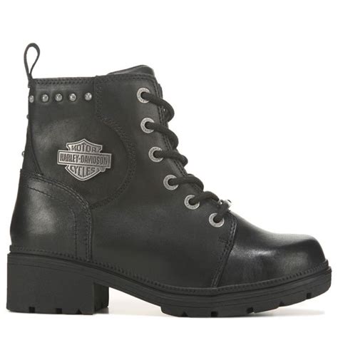 Harley Davidson Women S Cynwood Lace Up Boots Black Leather Boots