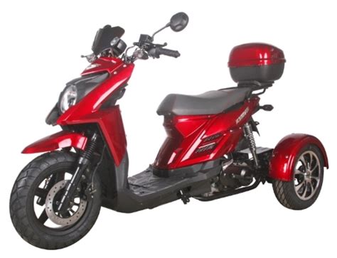 3 wheel electric scooters are easy and fun to ride. 50cc 3 Wheel Trike Scooter TRI031 Automatic 4 Stroke Moped