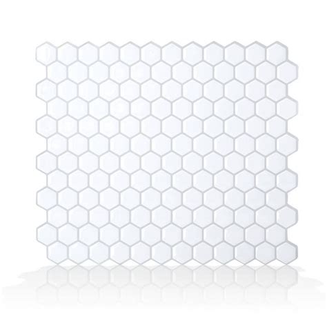 Smart Tiles Contemporary White Hexagon Peel And Stick Tile Etsy Artofit