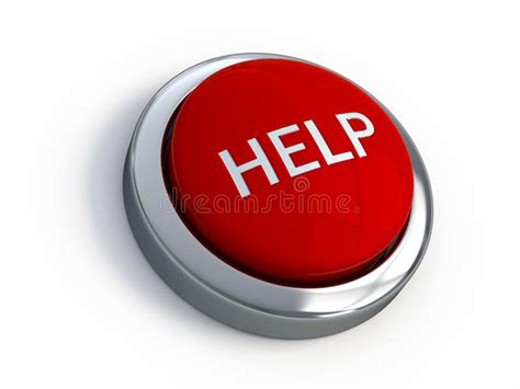 Red Help Button stock illustration. Illustration of safe ...
