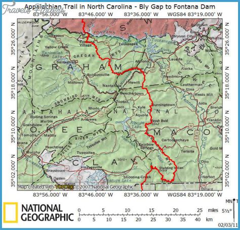 Appalachian Trail Map North Carolina Travelsfinderscom