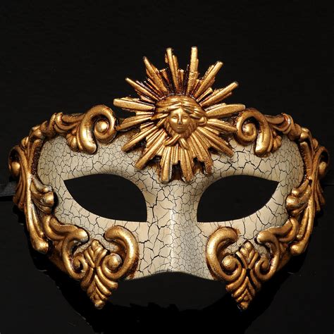 Masquerade Mask For Men Gold Masquerade Mask Ivory Resin Etsy