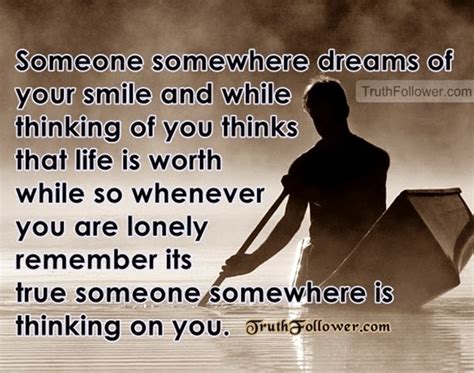 Someone Somewhere Is Thinking On You