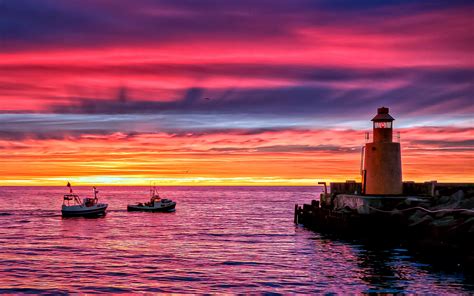 Summer Sunset Lighthouse Desktop Wallpapers - Top Free Summer Sunset ...