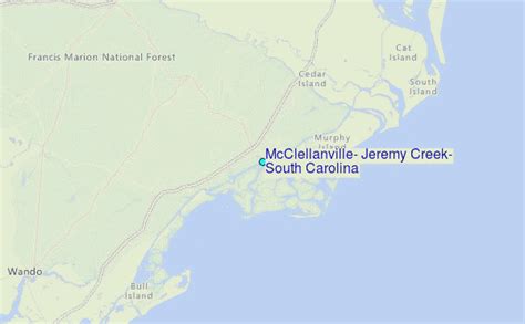 Mcclellanville Jeremy Creek South Carolina Tide Station Location Guide