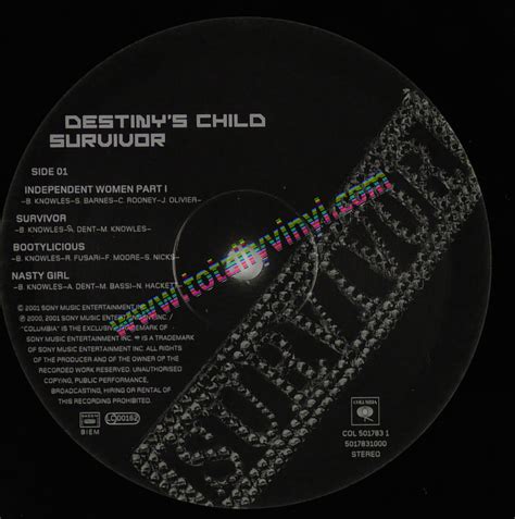 Totally Vinyl Records Destinys Child Survivor Lp Lp X 2 Pre Release