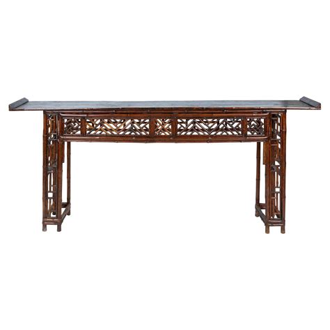 Large And Important Late 19th Century Carved Oak Console Table For Sale