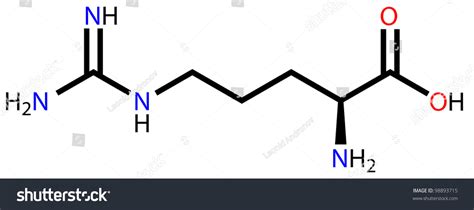 Amino Acid Arginine Structural Formula Imagen De Archivo Stock
