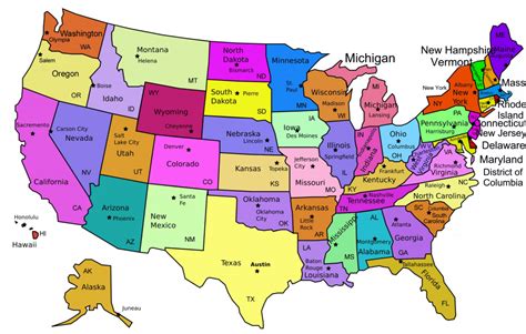 Below is a us map with capitals. Printable Map Of Usa With State Names And Capitals | Printable US Maps