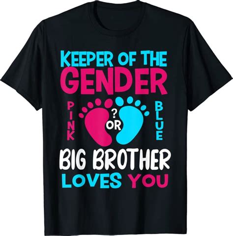 Gender Reveal Shirts Pink Or Blue Big Brother Loves You T