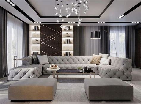Luxury grey and white monochromatic living room decor with restoration hardw… | Monochromatic ...