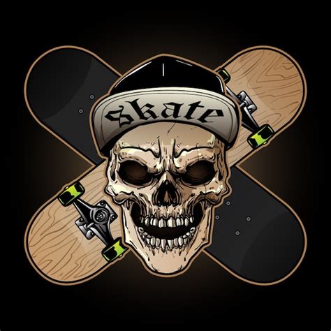 Skateboarding Logo Design Premium Vector