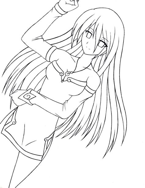 Anime Character Coloring Coloring Pages