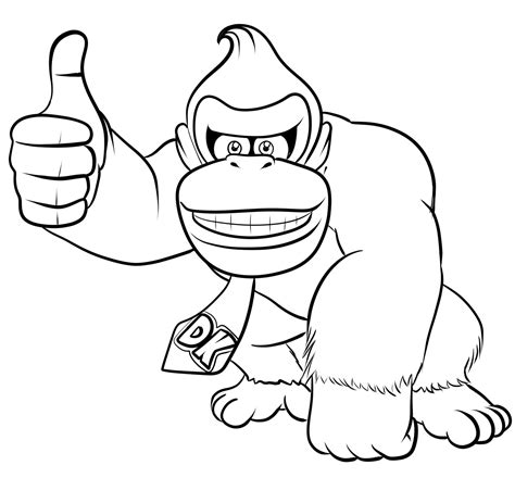 Dibujo 01 De Donkey Kong Para Colorear