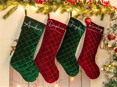 Personalized Velvet Stockingcustom Christmas Stockingsmongrammed