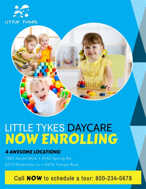 Daycare Now Enrolling Flyer Template Mycreativeshop