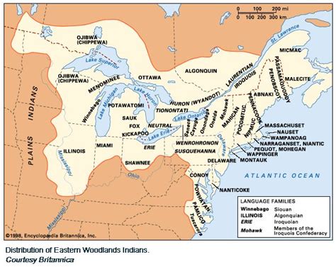 Northeast Native American Tribes Map