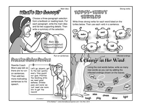 Language Arts Activity Cards, Lesson Plans - The Mailbox