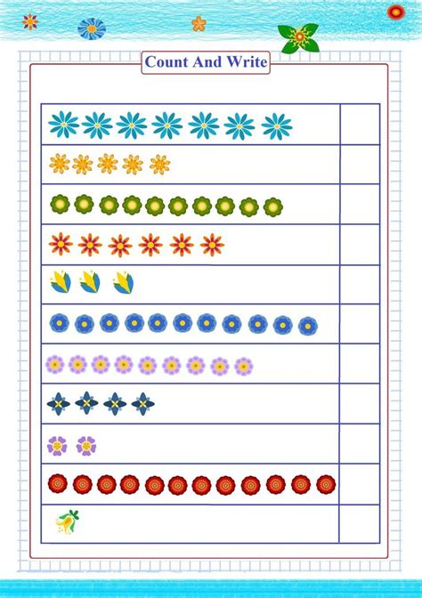 Count And Write Preschool Math Worksheets Math Activities Preschool