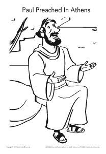To resolve the matter, barnabas took john mark with him and they sailed to cyprus, while paul took silas with him, and they. Paul Preached In Athens Coloring Page on Sunday School Zone