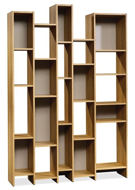 These chunky, wooden shelves are solely decorative, but they manage to liven up an modern living room with oversized windows and floating shelves. Soft Modern Wall Shelf | The Brick