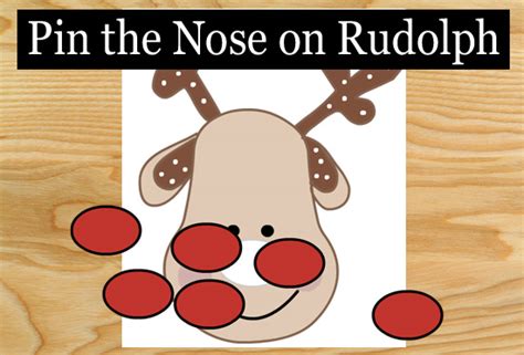 Pin The Nose On Rudolph Free Printable Christmas Game