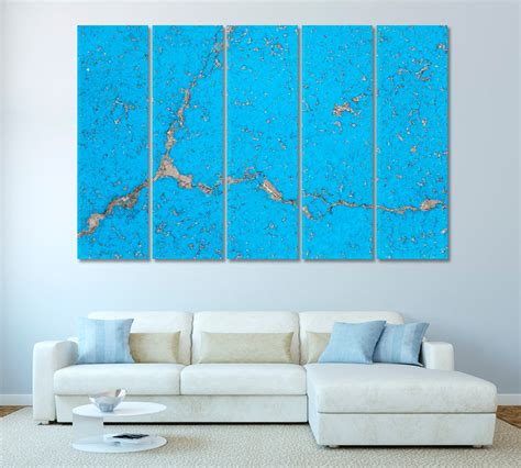 Turquoise Abstract Canvas Home Wall Art Decor Bright Canvas Etsy Uk