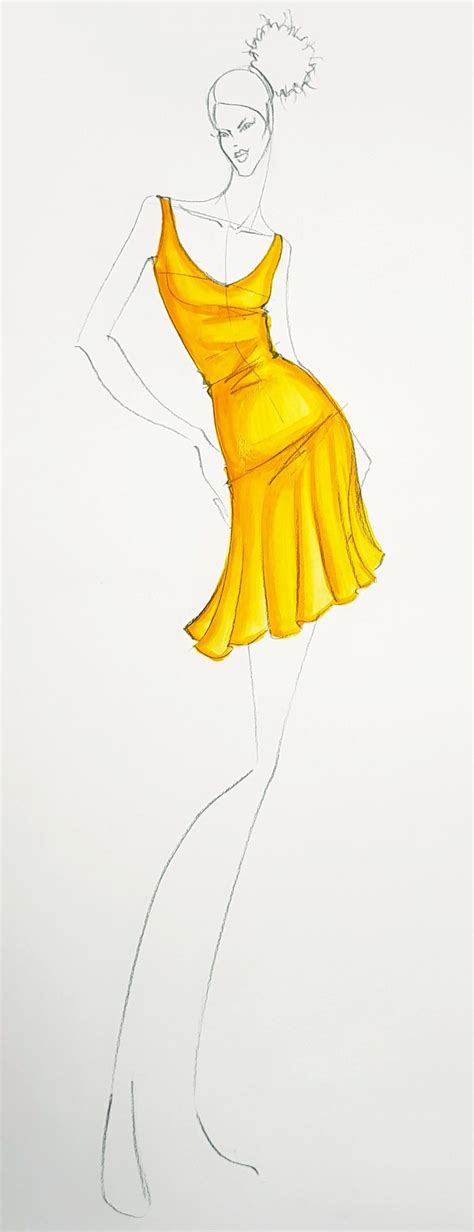 Fashion Figure Drape With Basic Colour