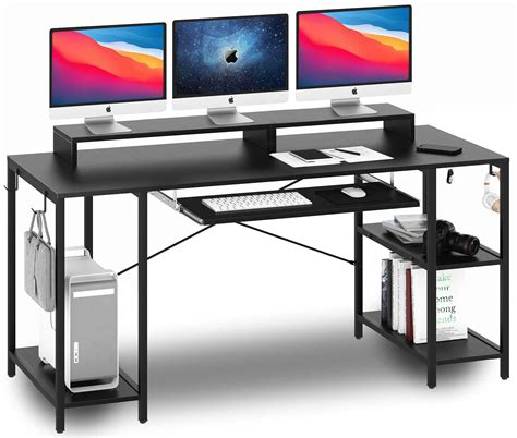 Buy Computer Desk With Keyboard Tray 55 Inch Industrial Home Office