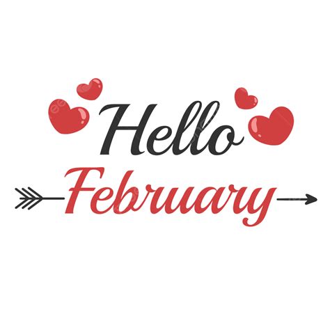 Hello February Arrow Heart Effect Png Hello February Arrow Heart