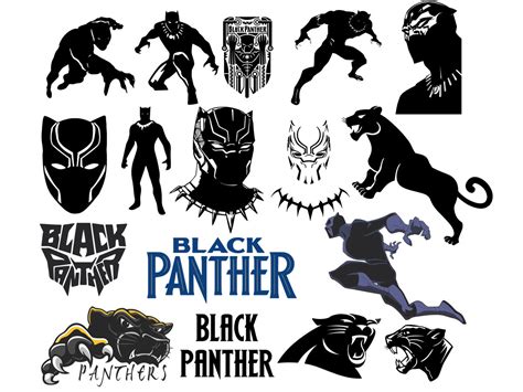Black Panther Svg Dxf Png Eps Pdf Svg Silhouette Cut Etsy
