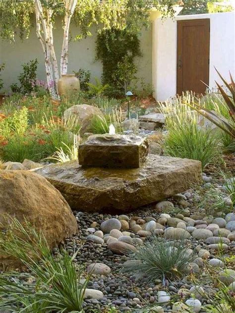 53 Awesome Front Yard Rock Garden Landscaping Ideas