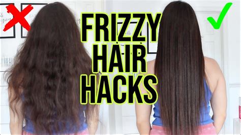 How To Get Rid Of Frizzy Hair 8 Hair Hacks Youtube