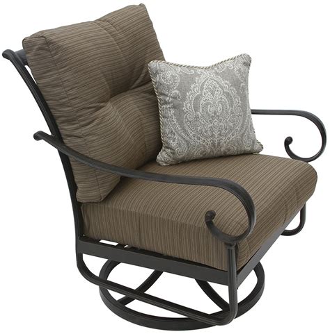 Tortuga Aluminum Outdoor Patio Club Swivel Rocker Chair With Cushion