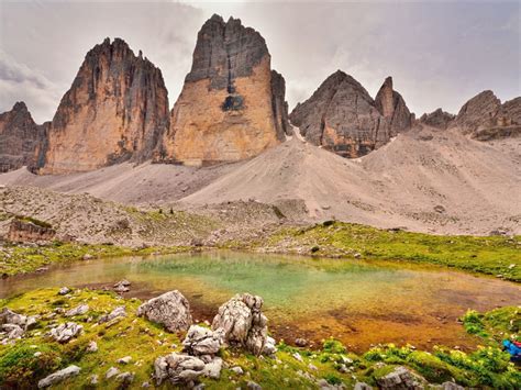 Tre Cime Di Lavaredo Italy Three Peaks Desktop Wallpaper Hd 2880x1800