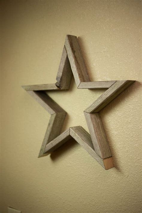 Reclaimed Wooden Star Wall Decor Red White Or By Keyholewoodworks