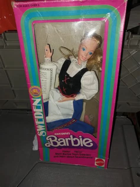 famous international fashion doll swedish barbie sweden 1982 mattel 4032 50 00 picclick