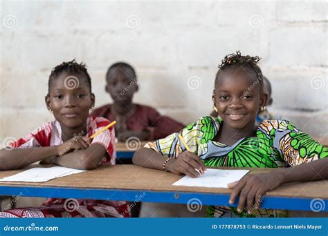 Educational Classroom In Typical African School In Bamako Mali Stock