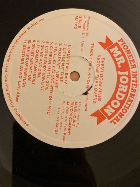 The Melodians Brent Dowe Sings Reggae For Lovers Vinyl Lp Mj Lp 3 Ebay