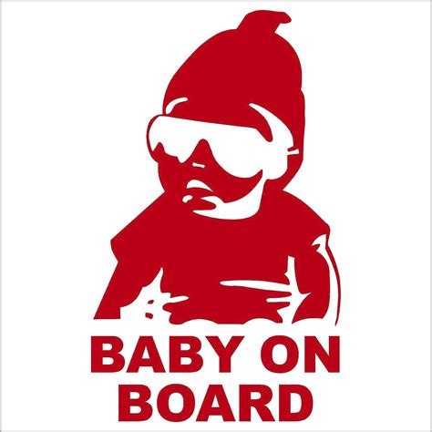 Funny Car Window Laptop Vinyl Decal Baby On Board Hangover