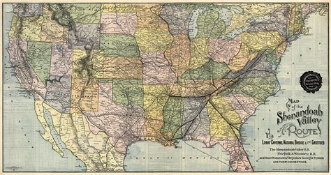 Antique Railroad Map Of The United States 1890 Drawing By Blue