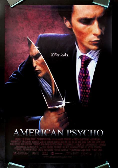 American Psycho Cinemasterpieces Original 1sh Nm M Movie Poster Knife