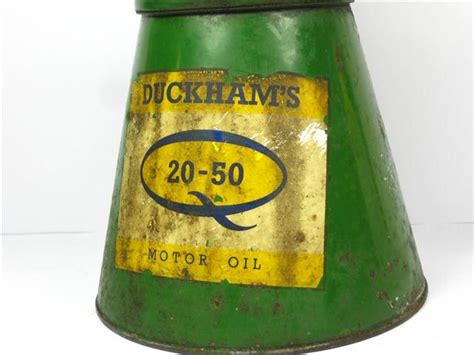 Old Shop Stuff Old Advertising Garage Tin Oil Can Duckhams Half