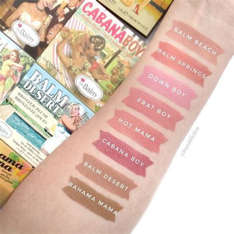 The Balm Cosmetics blush swatches | swatches. | Pinterest | Swatch, Cosmetics and Makeup swatches