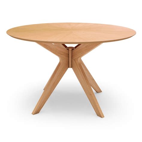 Starburst Round Dining Table Meticulously Made Of Malaysian Oak The
