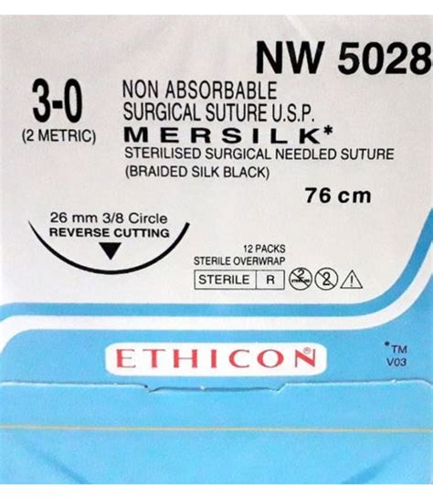 Ethicon Nw5028 Mersilk Suture Dental Genie