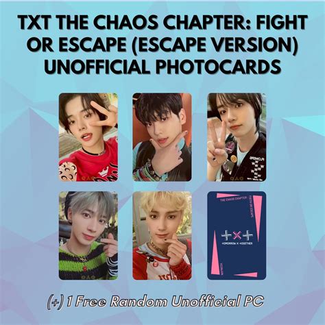 Txt The Chaos Chapter Fight Or Escape Unofficial Photocards Fight