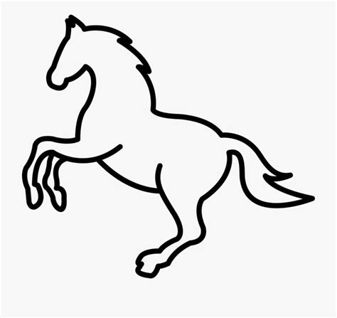 Download And Share Mustang Logo Drawing Easy Jumping Horse Outline