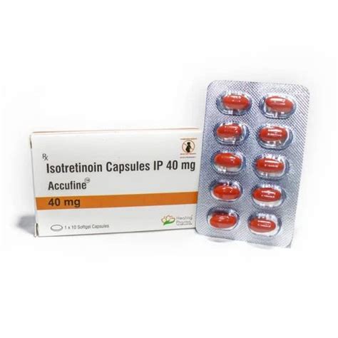Accufine Finished Product Isotretinoin Capsules 30 Mg Dose 40 Mg At