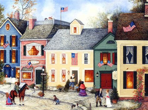 American Folk Art Linda Nelson Stocks Folk Art Painting Americana